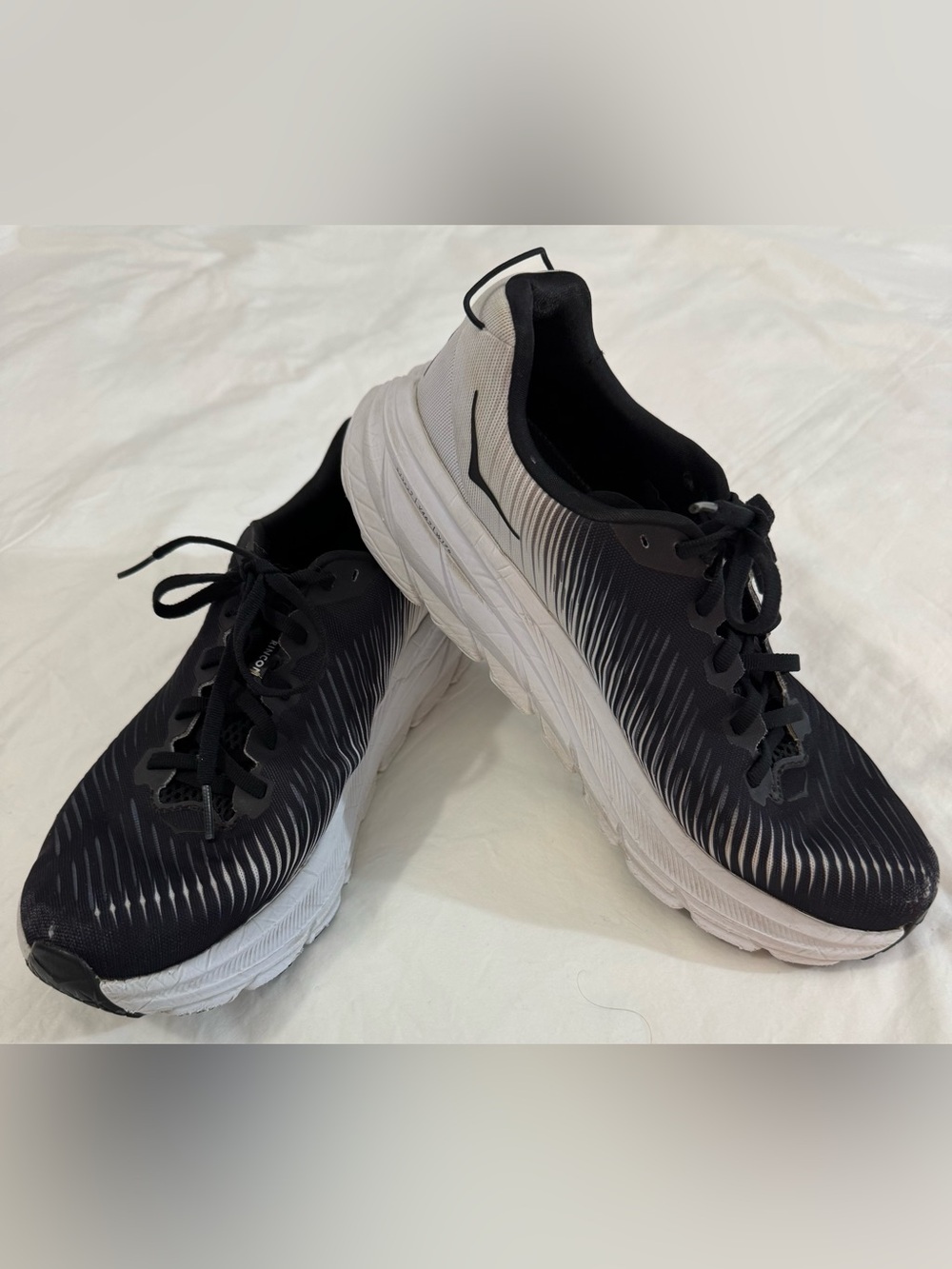 HOKA Rincon 3 Women’s Size 10B Black And White Running Shoe